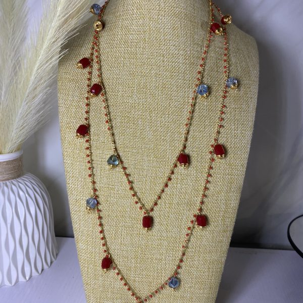 Sochi’s Éclat Aurelia Luxe Layered Necklace (Red Edition)