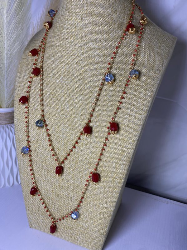Sochi’s Éclat Aurelia Luxe Layered Necklace (Red Edition) - Image 4