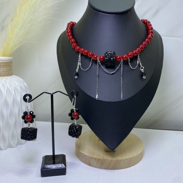 Sochi’s Éclat Heiress Set – Luxury Red & Black Statement Jewelry Set