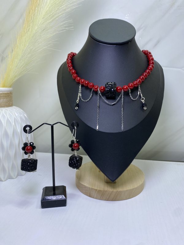 Sochi’s Éclat Heiress Set – Luxury Red & Black Statement Jewelry Set