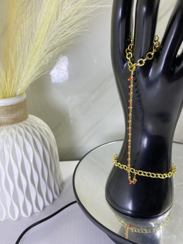 Sochi’s Éclat Aurelia Bracelet with Ring – Red Edition - Image 4