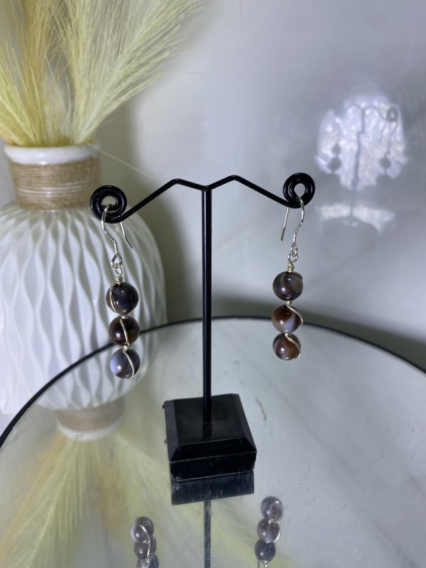 Sochi’s Éclat Essence Earrings – Marble Bead Edition - Image 3