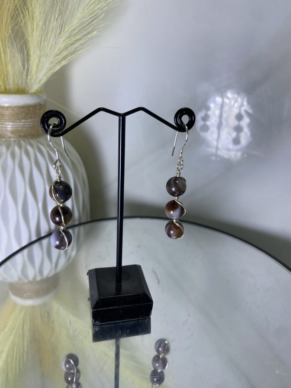 Sochi’s Éclat Essence Earrings – Marble Bead Edition - Image 2